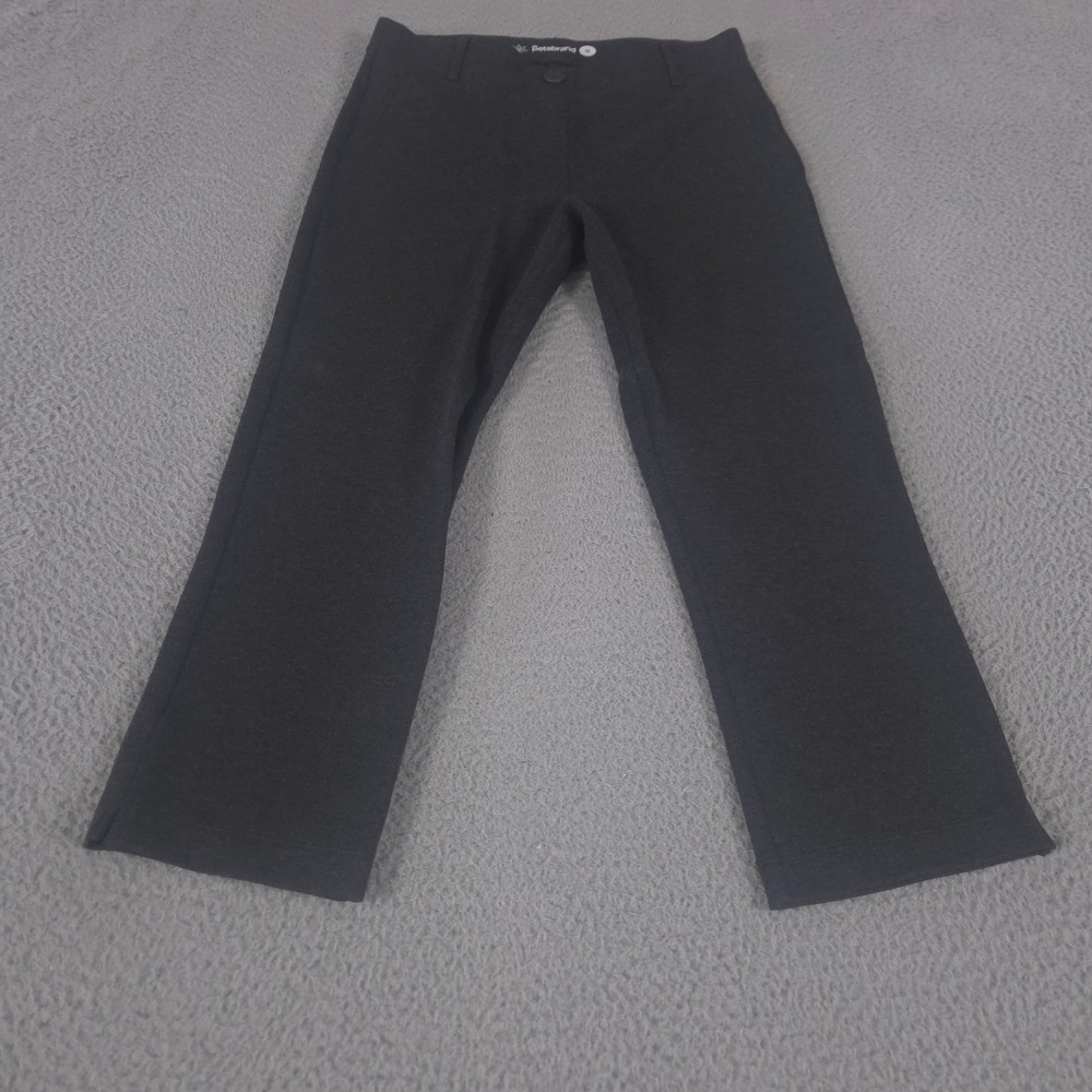 Betabrand Pants Womens‎ M Gray Dress Slacks Yoga Straight Leg Ponte Knit Stretch